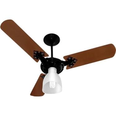 Imagem de Ventilador De Teto New Ventura Flow PRETO 3 Pás cor MOGNO 220V C3V 52-