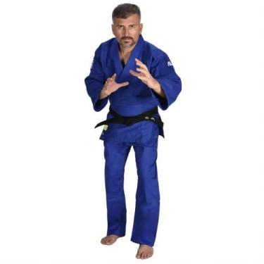 Imagem de Kimono de Judo MKS Charenji Azul infantil (Intermediário) CBJ Oficial 