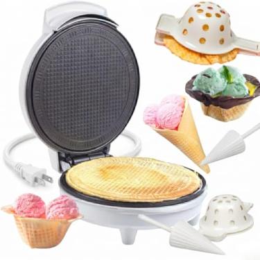 Imagem de Máquina de fazer cone de waffle e tigela de sorvete - Rolo modelador e prensa de copos...