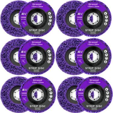 Imagem de 6 x Discos Flap Strip 115mm x 22mm 4.1/2" Polidor Removedor Tinta Fund