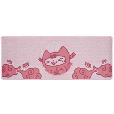 Imagem de Mousepad Gamer Ninja MewMew, Control, Grande, 800x300mm, Rosa, GN-MP-M