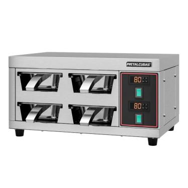 Imagem de Conservador de Proteínas Elétrico MCP 4 C 4 Cubas GN 1-3 1000W 220V Inox Metalcubas