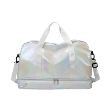 Imagem de Bolsa De Viagem Holográfica De Nylon Leve E Grande Capacidade, Tote Pa