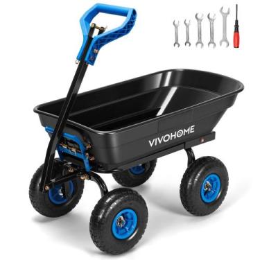 Imagem de Carriola VIVOHOME 4 Pés³ 300 kg Rodas 10"