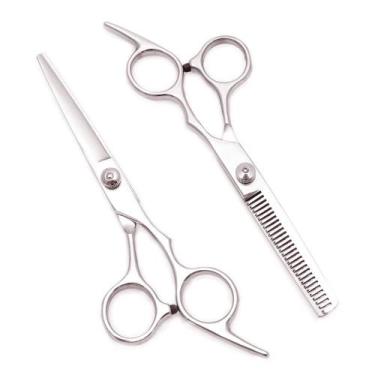 Imagem de Conjunto De Tesouras De Cabeleireiro Roxas Em Aço Inoxidável Para Barb