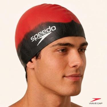 Imagem de Touca de Natação Adulto Waves Cap - RED ÚNICO - Speedo, Red, ÚNICO