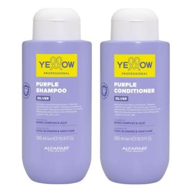 Imagem de Kit Desamarelador Shampoo + Condicionador Yellow Silver 500 ml