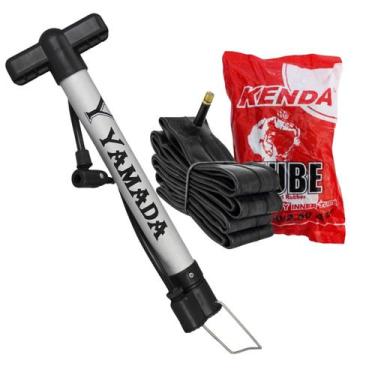 Imagem de Kit Bomba de Ar Yamada Câmara de Ar Kenda Aro 26 Bicicleta MTB Válvula
