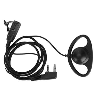 Imagem de Fone de ouvido walkie talkie, som estéreo 2 pinos walkie talkie fone de ouvido design ergonômico multifuncional para baofeng walkie talkie