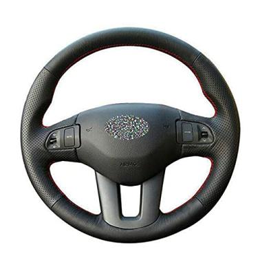 Imagem de DYBANP Capa de volante, para Kia Sportage 3 2011-2014 / Ceed 2010, capa de volante de couro preto DIY