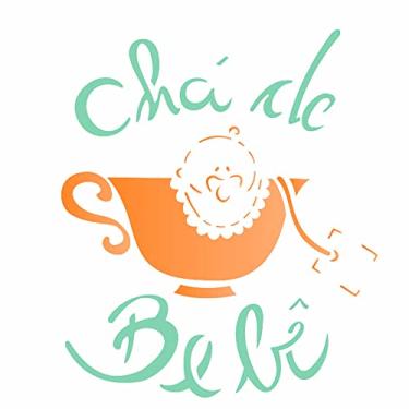 Imagem de Stencil de Acetato para Pintura OPA Simples 14 x 14 cm - 1823 Chá de Bebê
