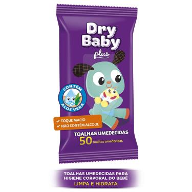 Imagem de Toalhas Umedecidas Dry Baby Plus com 50 Unidades 50 Unidades