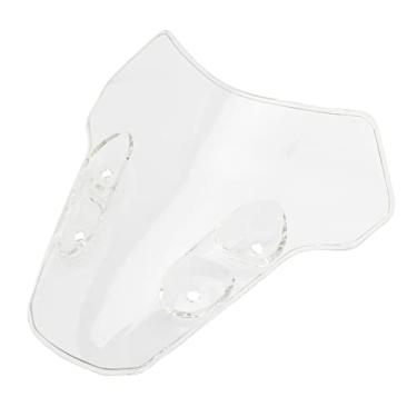 Imagem de WEHOX Peças modificadas do para-brisa dianteiro da motocicleta (aplicável para pára-brisa defletor de ar MT-07 MT07 2021-2022) (transparente)