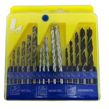 Imagem de Jogo 16 Brocas Vídea/Aço Rápido/Aço Carbono Flex