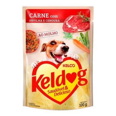 Imagem de Ração Úmida Para Cachorro Keldog Sabor Carne Com Ervilha E Cenoura Em