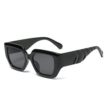 Imagem de Óculos de sol de olho de gato quadrado pequeno fashion para mulheres Óculos de sol de personalidade fashion para homens Óculos de sol versáteis, 7, tamanho único