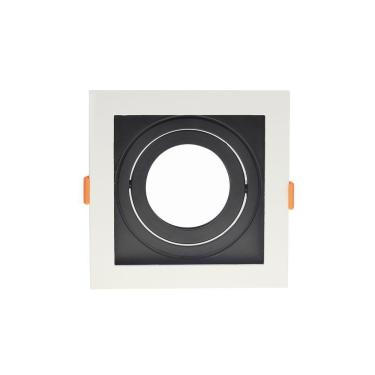Imagem de Spot de Embutir Recuado Nordecor Flea para 1 Lâmpada Par 30 Quadrado Branco e Preto