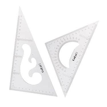 Imagem de UGPLM 2 Transferidor de Geometria Régua de Desenho Kit de Ferramentas de Estudo de Matemática Material Escolar, 25cm