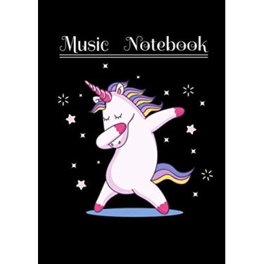 Imagem de Caderno de música: Folha de música em branco padrão | 64 páginas 21 cm x 29,7 cm | Teoria e prática