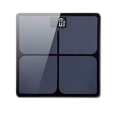 Imagem de balança de banheiro digital profissional com escala de lcd de precisão com escala de display LCD de grandes dimensões e tecnologia walk-in durável