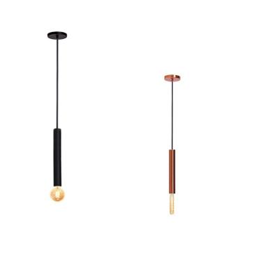 Imagem de Pendente Bartô Long 40CM Para 1 Lâmpada E-27 - Caisma Cobre REF.7610