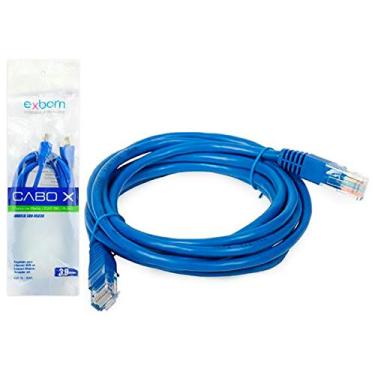 Imagem de Patch Cord CAT5E Azul Cabo de Rede Exbom CBX-N5C30 3 Metros