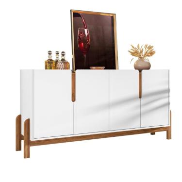 Imagem de Buffet  Lizz 1,70 Branco Cedro Cedro Casa D Movéis