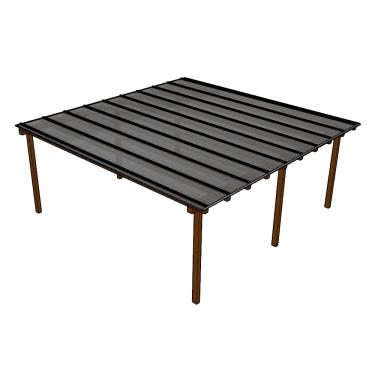 Imagem de Policarbonato Alveolar 6,00m x 6,00m - Cinza Refletivo 6mm