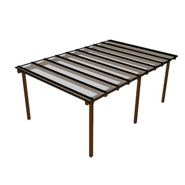 Imagem de Cobertura Policarbonato Alveolar 6,00m x 4,00m - Cristal 6mm