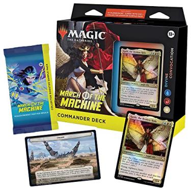 Imagem de Magic: The Gathering March of the Machine Commander Deck - Convocação Divina (Pacote de Amostra de Colecionador e Acessórios)