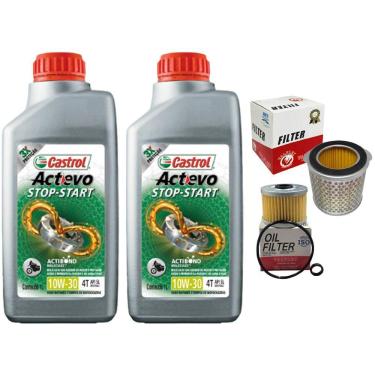 Imagem de Filtros Óleo E Ar, Óleo 10w30 Castrol Xre 300 2009 Até 2022