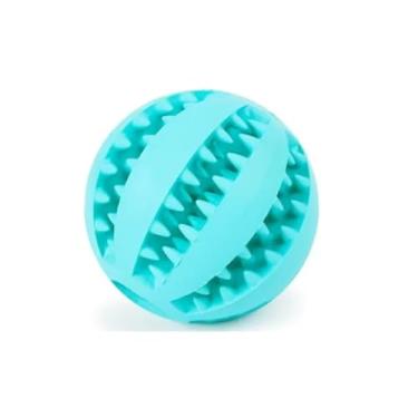 Imagem de Bola Bolinha Cachorros Gatos Pet Ração Petiscos Anti Stress 7cm (AZUL)