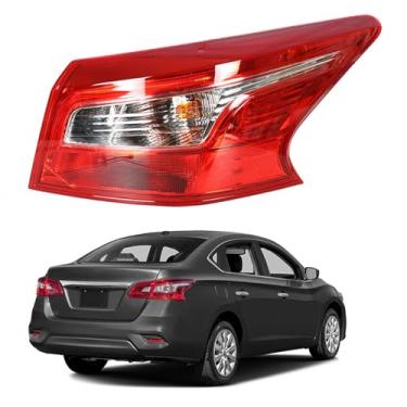 Imagem de marddpair Substituição da luz traseira externa RH para Nissan Sentra 2016-2018 Lâmpada de freio traseiro do lado direito do passageiro 265503YU0A