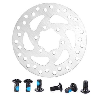 Imagem de Discos de freio de bicicleta, rotores de freio de bicicleta cubos roscados de aço inoxidável para mountain bike adaptador de flange de rotor de freio a disco de bicicleta com 6 parafusos (120 mm)