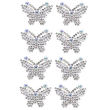 Imagem de Operitacx 10 Pcs Adesivos de borboleta roupas emblemas de apliques de animais de cristal bordados animal decoracao patches de strass substituíveis remendos de strass delicado fragmento