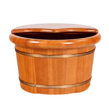 Imagem de Banheira de spa para pés, barril de madeira para pés, bacia de pés para adultos, banheira para pés de imersão, balde de imersão para pés, balde de madeira para pedicure, presente visão hopeful
