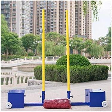 Imagem de Conjunto exterior do suporte da rede do vôlei do tênis do badminton, rede do tênis do badminton, pólos do badminton com rede, tipo l