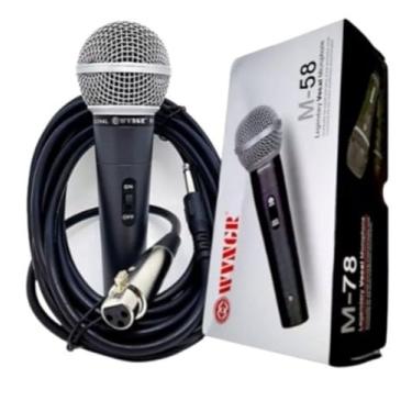 Imagem de Microfone Dinamico Com Cabo 5M Profissional Sm-58 Wvngr Amplificador/Karaokê/Conferências