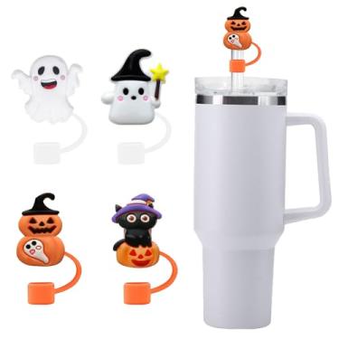 Imagem de IOKUKI Capas de canudo de silicone para copos Stanley 30 e 1,134 g, tampa de palha de 10 mm/04 pol. para todos os canudos de 9-10 mm, protetor reutilizável à prova de poeira para garrafa de água - 4