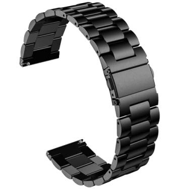 Imagem de Pulseiras de relógio masculinas Casio MDV106-1AV/MTP-VD01, pulseira de substituição de aço inoxidável de 22 mm para Casio MDV-106 Series (preto)
