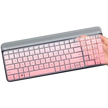Imagem de MUBUY-GOL Capa para Teclado Logitech MK470 e MK470 Sem Fio - Silicone Protetor de Teclado Skin - Ombrepink