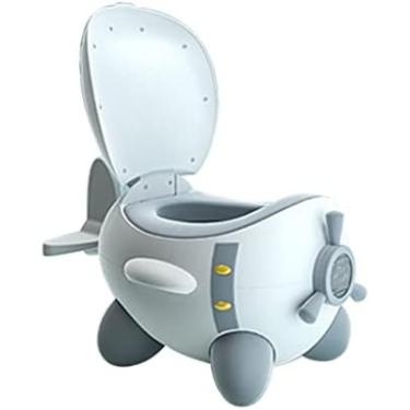 Imagem de Avião pequeno vaso sanitário penico mictório balde de xixi formato de avião potty, branco, 39 * 30 * 28cm