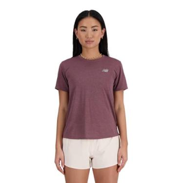 Imagem de New Balance Camiseta feminina de atletismo, Alcaçuz Heather, G