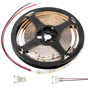 Imagem de Obeaming Fita de LED flexível para trailer, 12 V, fita regulável, 5 m, 600 LEDs, largura de 5/16 polegadas, para trailer de trailer, trailer, trailer, iluminação interior, 2000 lúmens, CRI 90+, somente para ambientes internos (3000K)