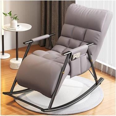 Imagem de Poltrona de Balanço Lazy: Seu refúgio de conforto. Com design ergonômico e estrutura robusta, é perfeita para relaxar em qualquer ambiente, trazendo aconchego e elegância ao seu dia a dia (Cinza)