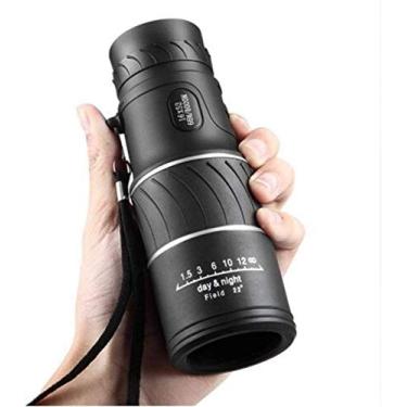 Imagem de Telescópio monocular, monóculo de bolso de alta definição, lente óptica de foco 16 x 52, telescópio portátil para viagem diurna, binóculos de mira