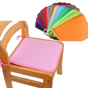 Imagem de Almofadas de assento coloridas para cadeiras internas/externas com amarras- 40x40x1,8cm, capa de almofada para móveis, Almofadas de assento para jardim Cozinha, sala de jantar, sala de estar (6#)