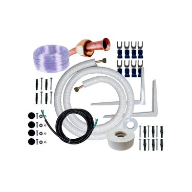 Imagem de Kit Completo Para Instalação De Ar Condicionado 1/4 x 3/8 3 Metros 7000 a 12000 Btus Com Suporte 450mm Para Condensadora