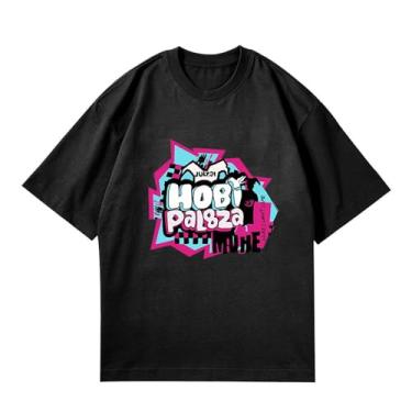 Imagem de Camiseta J-Hope Solo Jack in The Box, camisetas soltas k-pop unissex com suporte impresso, camiseta de algodão Merch, Preto, P