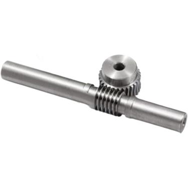 Imagem de Engrenagem cônica de aço carbono 1 conjunto de engrenagem sem-fim de 1M com relação de redução da haste 1:15/20/25/30/35/40/45/50/60/70/80/100 Haste de engrenagem sem-fim de aço (tamanho: ha